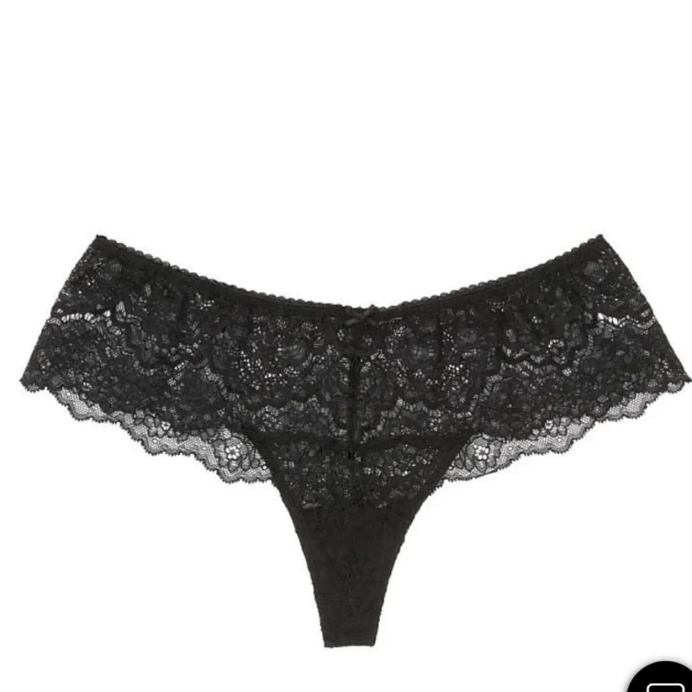 Dream Angel's Victoria's Secret Women Black Lace Hipster Thong Panty Size M
